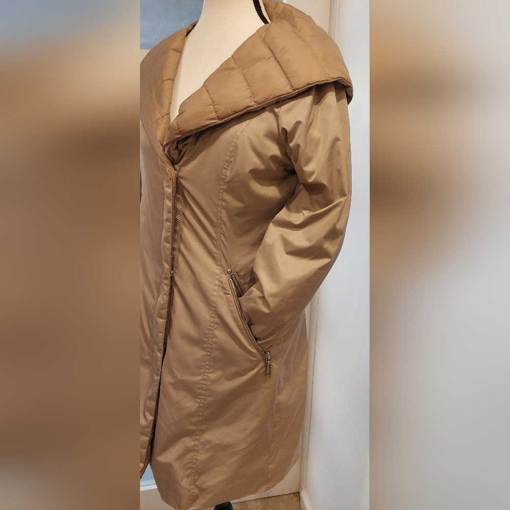 Tahari Women's Tan Puffer Jacket - Picture 5 of 14